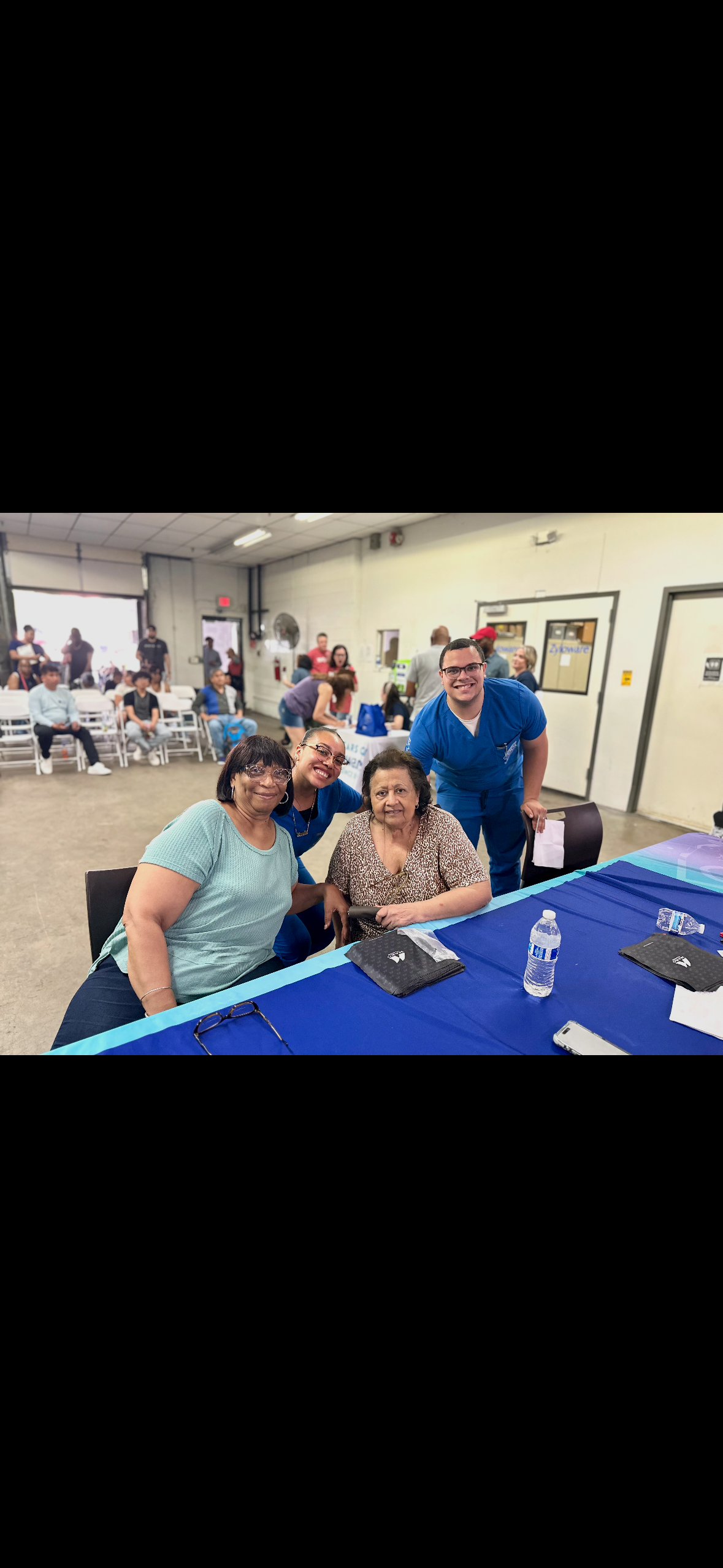 Personalized eye care during a community visit